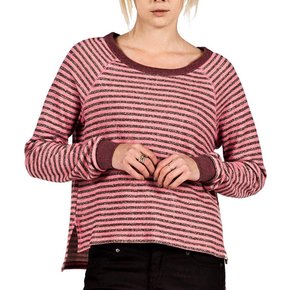 Volcom Lived in Stripe French Terry Sweatshirt